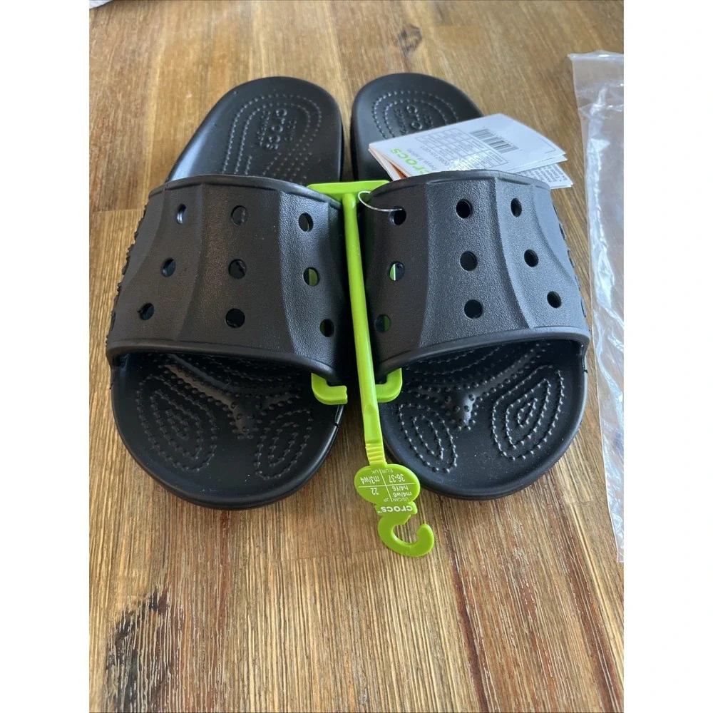 Crocs Baya II Slide Sandals, Black, Men's 4 / Women's 6 (NWT)